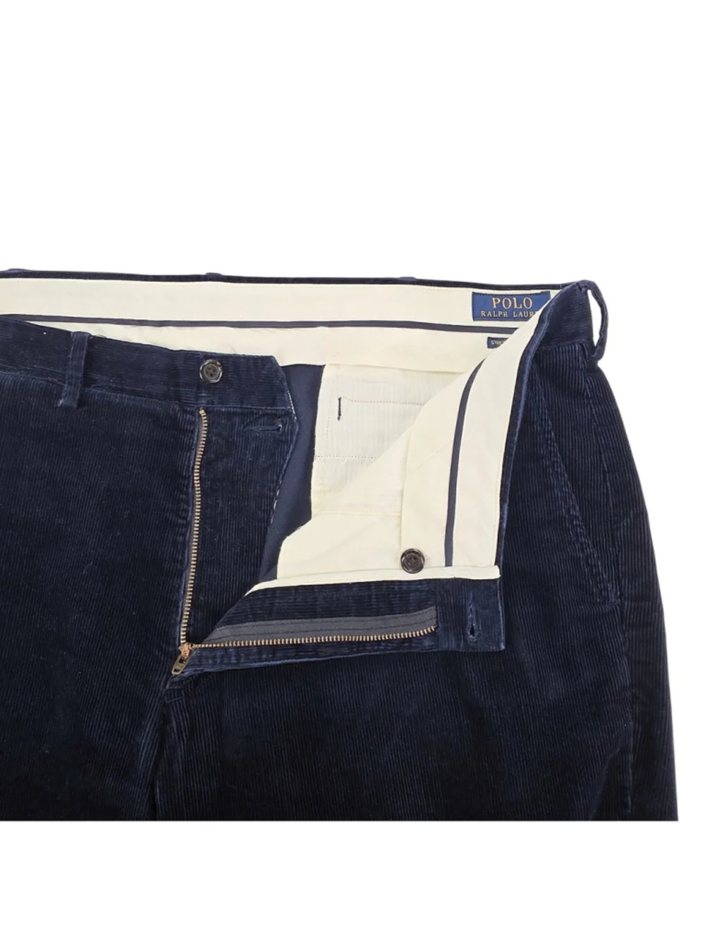 Polo Ralph Lauren Stretch Classic Fit Corduroy Pants Mens 38x30 Navy Cotton